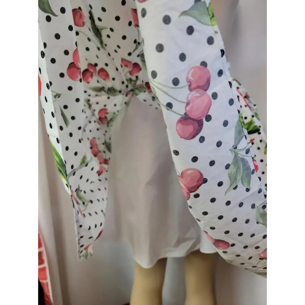 Dolce & Gabbana Polka-Dot Cherries Collegiate Tiered Size 9/10 Ladies Skirt #11 - Picture 15 of 16